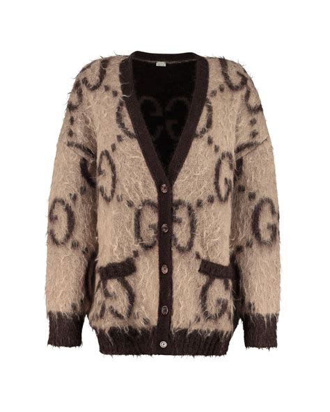 cardigan mujer gucci|gucci reversible cardigan.